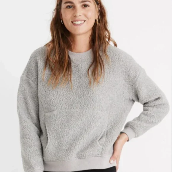 Madewell Polartec® Fleece Crewneck Sweatshirt - Picture 1 of 4